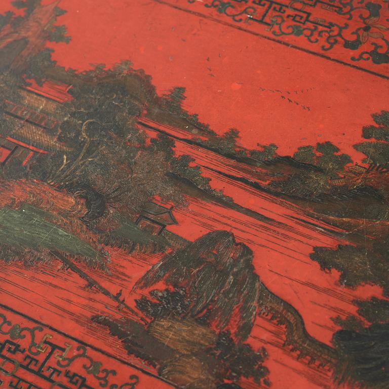 A Chinese lacquered table, Qing dynasty (1664-1912).