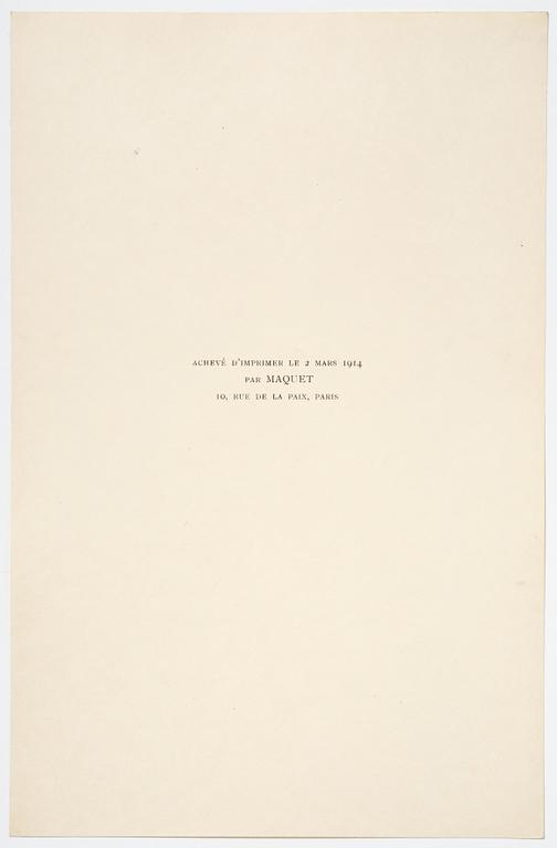 George Barbier, mapp med originalteckning och planscher, "Modes et Manières d'Aujourd'Hui (3e Année)", Frankrike, 1914.