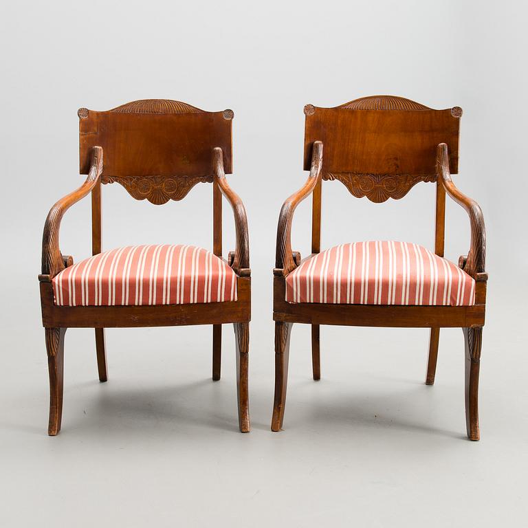 A PAIR OF RUSSIAN ARMCHAIRS, Russia first half of the 19th century, Nikolai I.