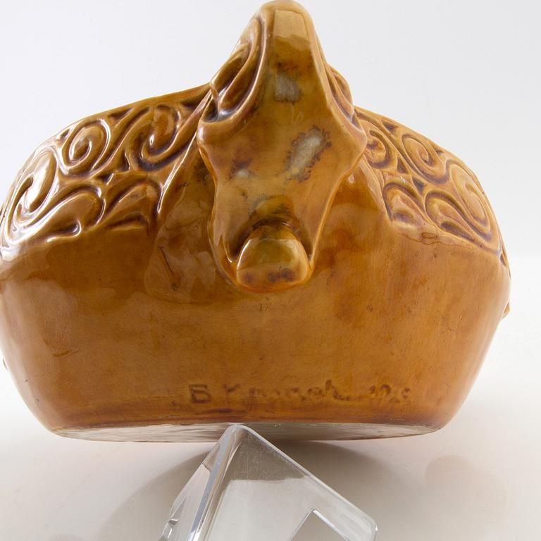 Borghild Kamph, bowl, Art Nouveau, signed and dated 1915.