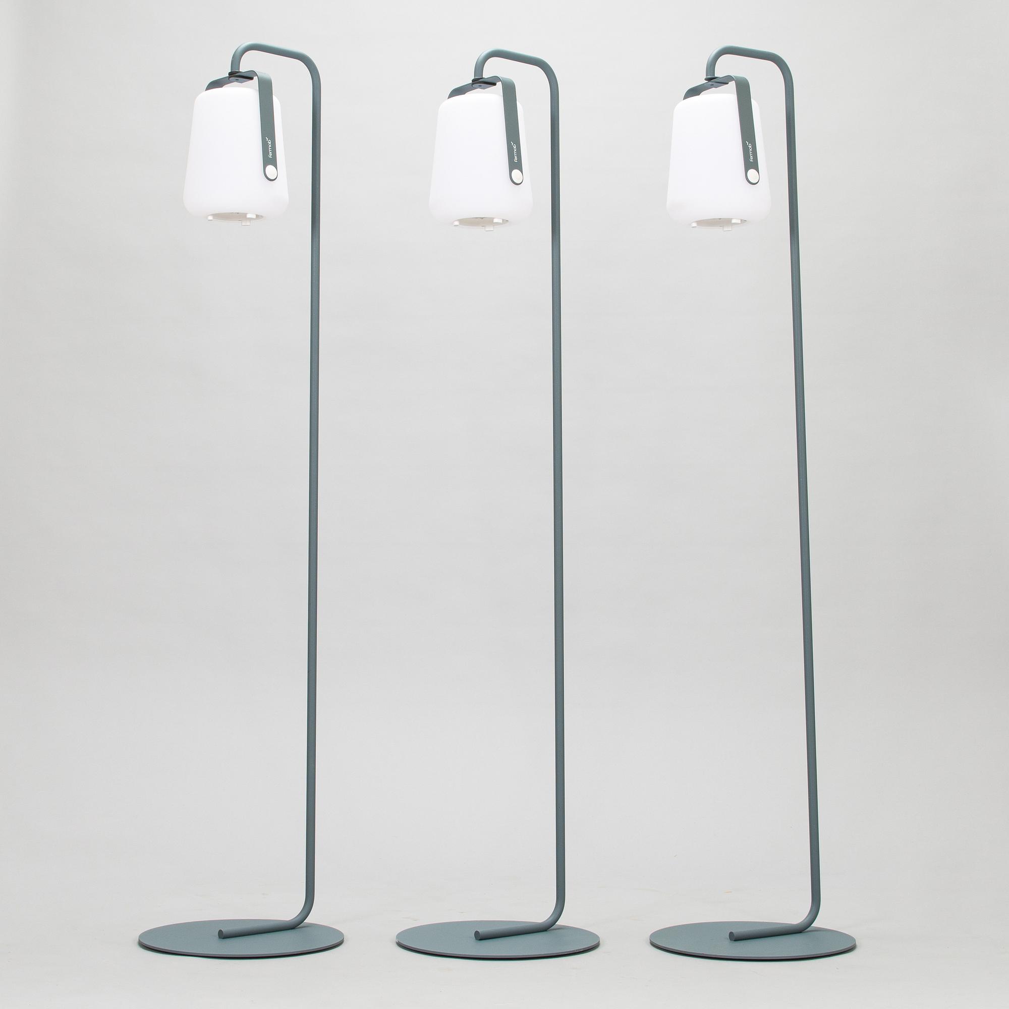 Tristan Lohner, Three 2018 'Balad' lamps and Balad lamp 'upright stand' for Fermob.