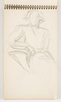 Lotte Laserstein, 4 skissböcker med blyertsteckningar.