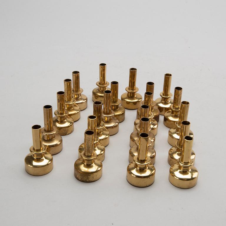 HANS-AGNE JAKOBSSON, 22 brass candlesticks, Markaryd.