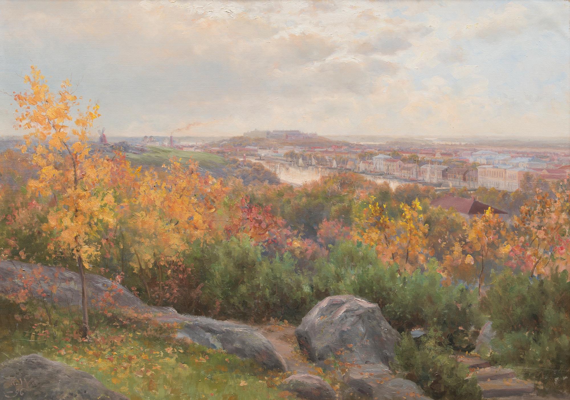 KARL WAHLSTRÖM," Vy över Åbo".