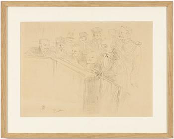 Henri de Toulouse-Lautrec, "Procés Arton (premiere planche)".