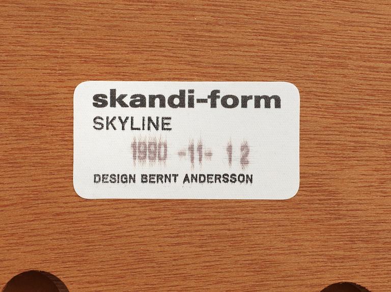 BORD OCH FÅTÖLJER, ett par, modell Skyline, Bernt Andersson, Skandi-form, 1990.