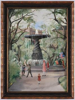 Carl Einar Fredriksson, Playing children in Kungsträdgården.