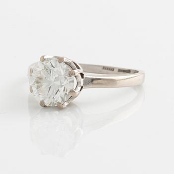 Ring, vitguld med briljantslipad diamant, Fahlström.