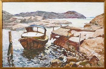 HUGO LEPIK, oil on canvas, signed.