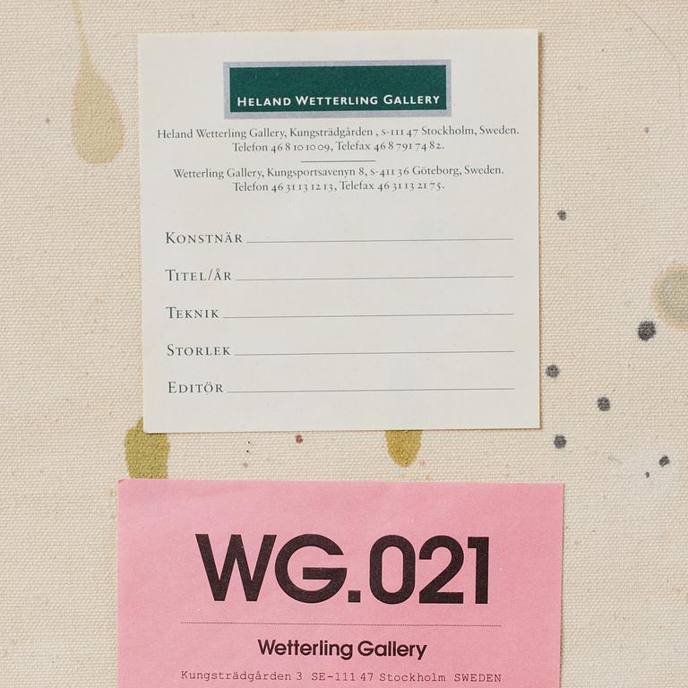 Maria Chevska, blandteknik med kaolin, signerad och daterad 2002 a tergo.