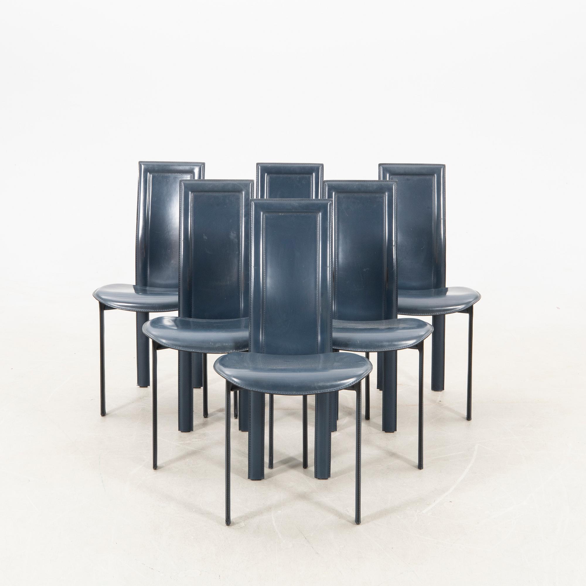 Giorgio Cattelan, chairs, 6 pieces, Italy, 1980s.