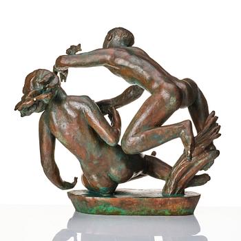 Carl Milles, "Lek med fiskar" (Play with fishes).