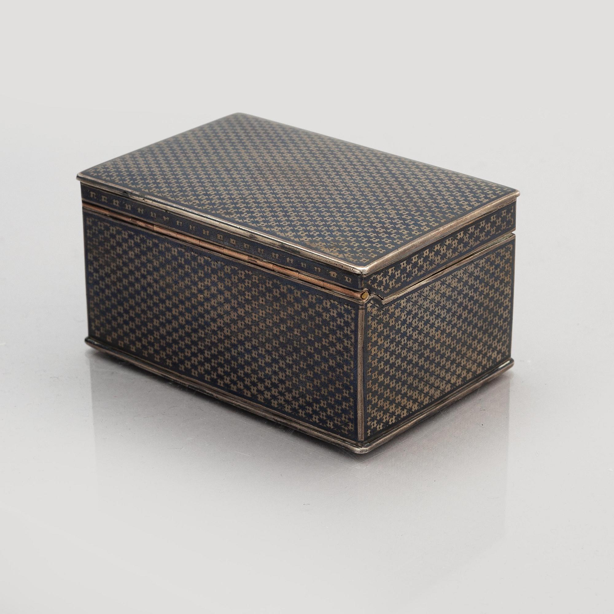A Russian silver box, assay master Nicholai Bubrovin, Moscow 1831.