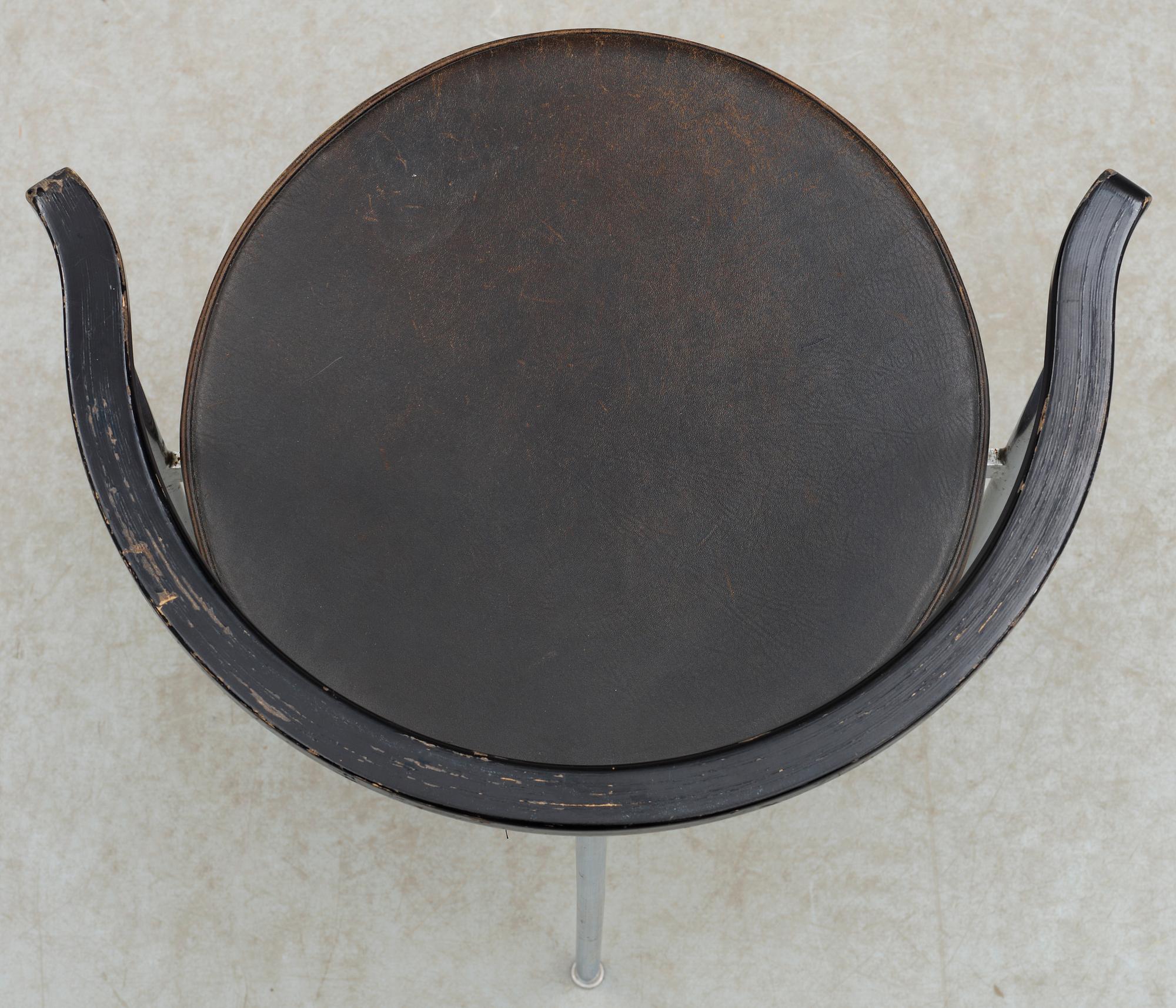 KARMSTOL, modell "3200" Fredrick Sieck, Fritz Hansen, Danmark, 1960-tal.