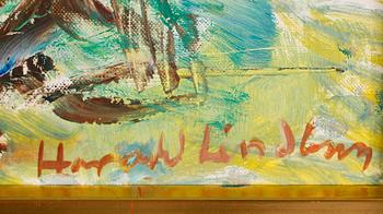 HARALD LINDBERG, olja på pannå, signerad.