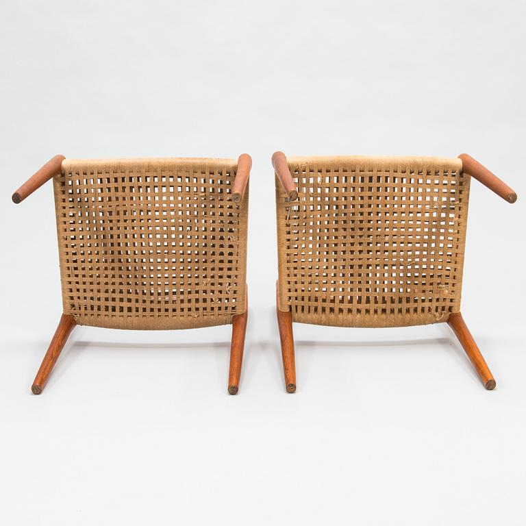 Niels Otto Møller, stolar, 6 st, modell 77, J.L. Møllers Møbelfabrik, Danmark, 1960-tal.