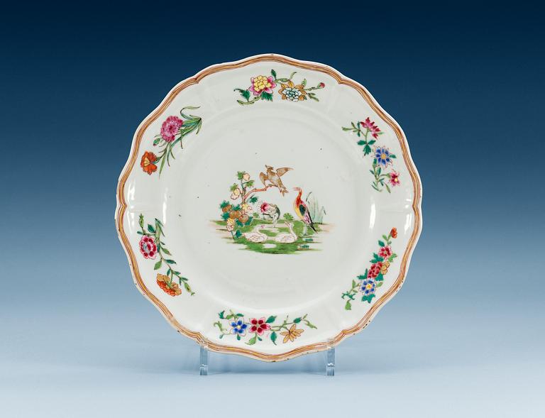 A set of four dinner plates, Qing dynasty, Qianlong (1736-95).