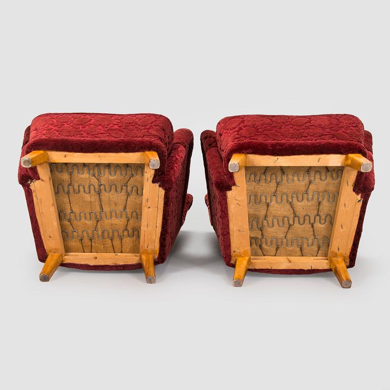 Ilmari Lappalainen, fåtöljer, ett par, "Rex", Asko, 1900-talets mitt.