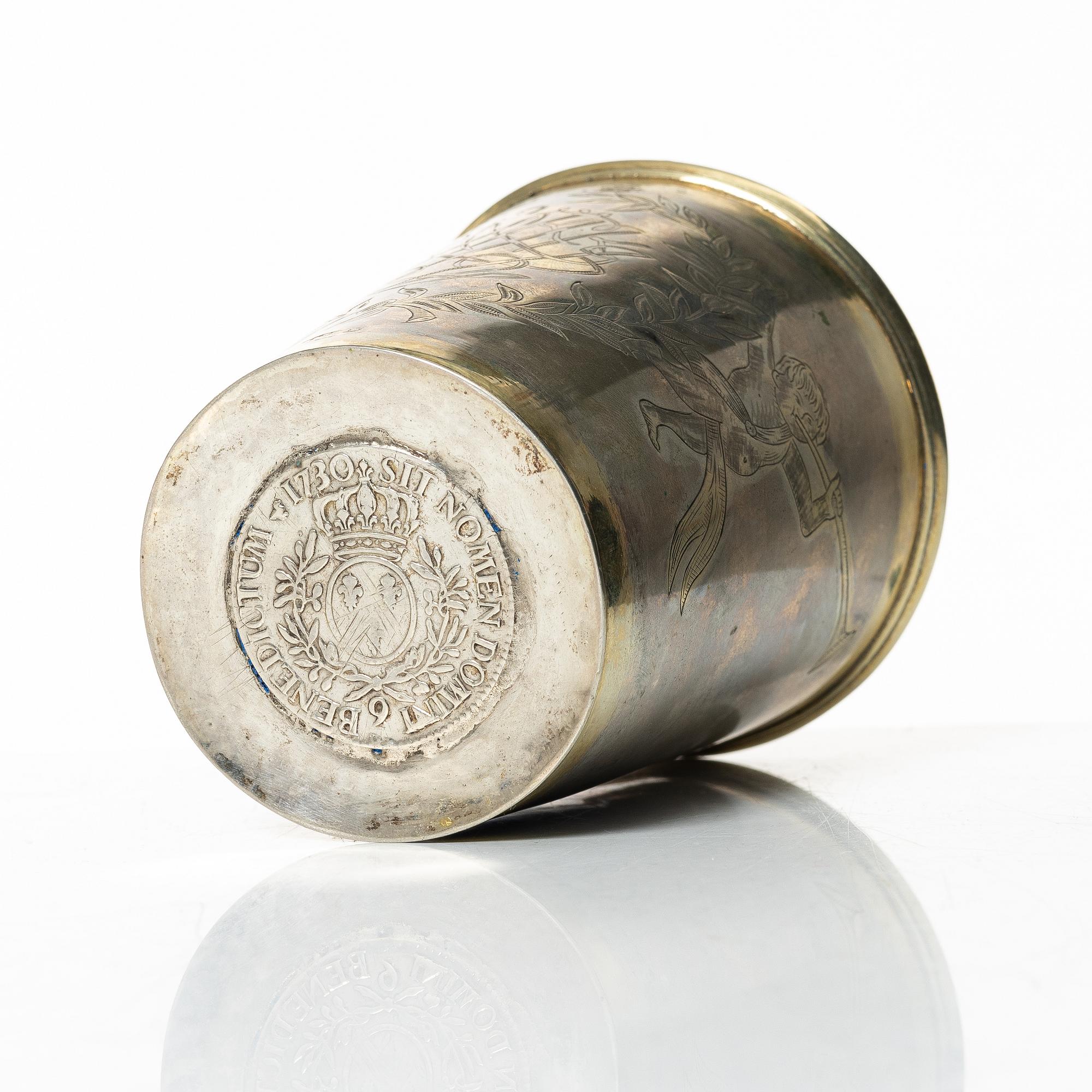 Bägare, silver, Königsberg, omkring år 1800.