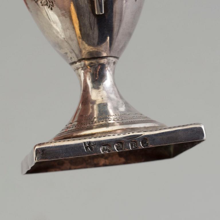 PETER & ANN BATEMAN, a silver creamer from London, England, 1796.