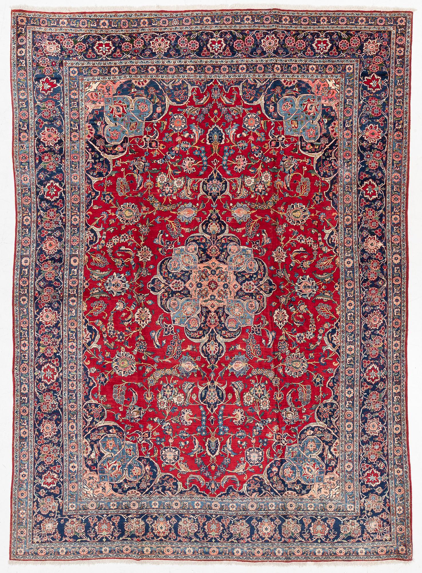 Carpet, Keshan, approx. 360 x 260 cm.