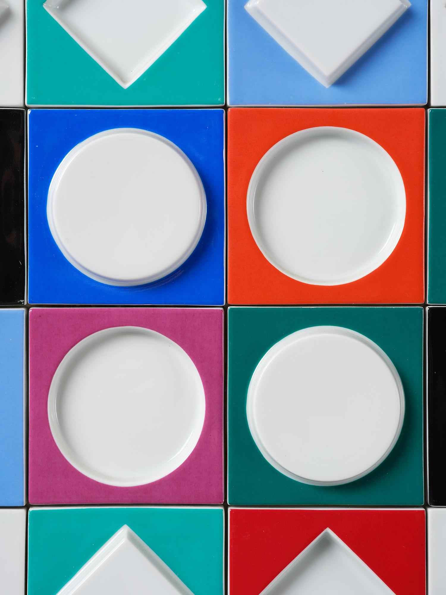Victor Vasarely, a porcelain wall relief, Rosenthal Studio Linie, Germany, ed. 8/75.