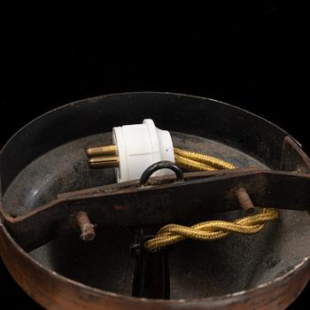 A glass and metall ceiling lamp "Luzette" by Peter Behrens for AEG (Allgemeine Electricitäts-Gesellschaft), Germany.