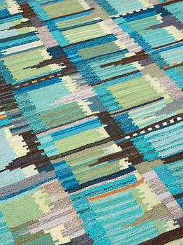 CARPET. Flat weave. 248 x 181,5 cm. Signed Vbn and AMH.