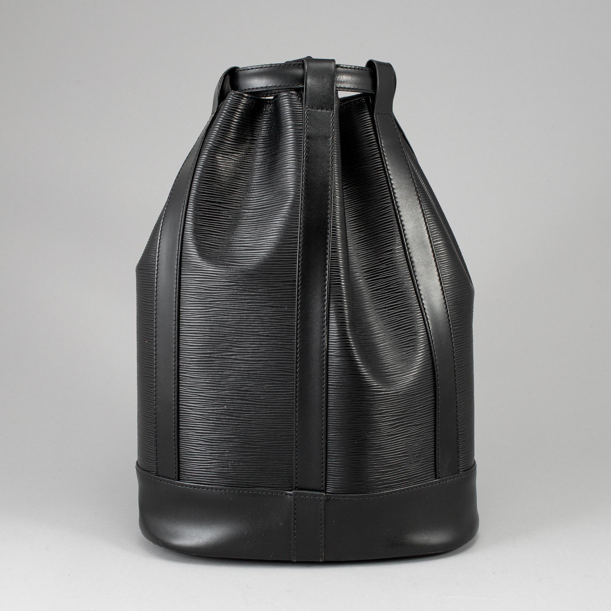 LOUIS VUITTON, a 'Randonne' black Epi bag.