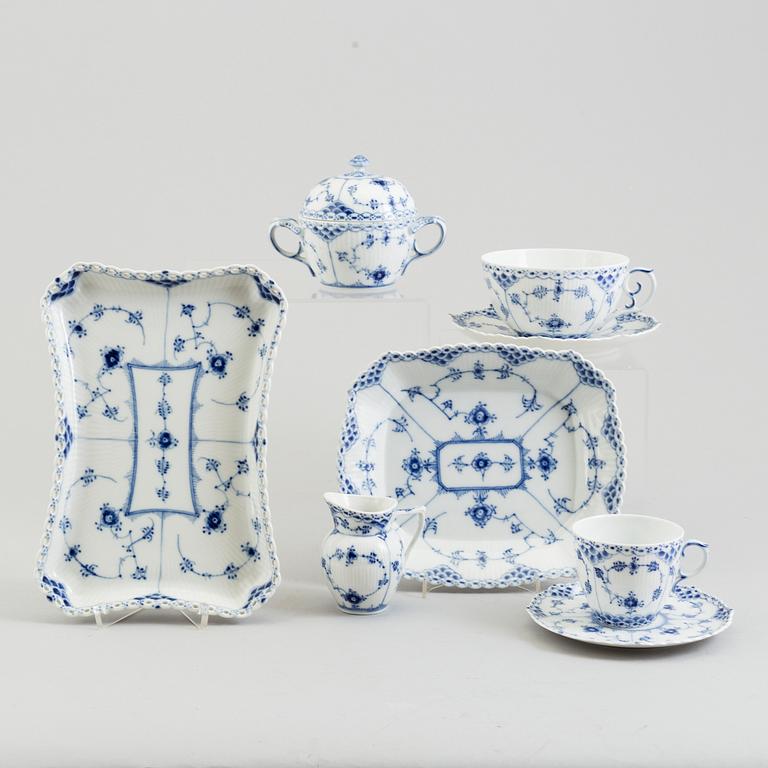 A set of 32 pieces of 'Musselmalet' porcelain tableware, Royal Copenhagen.