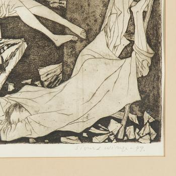 A SIGURD WINGE etching signed and dated -49.