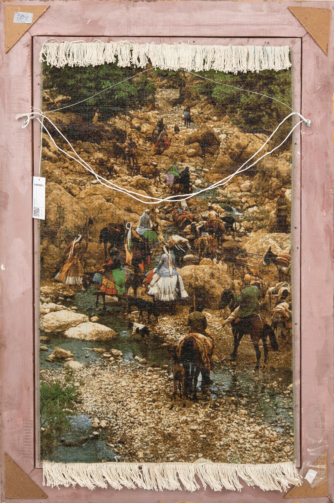 Matta Täbris old/semiantik figural ca 106x68 cm.