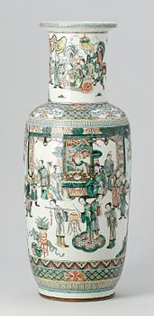 GOLVVAS, porslin, Kina, troligen sent 1800-tal.