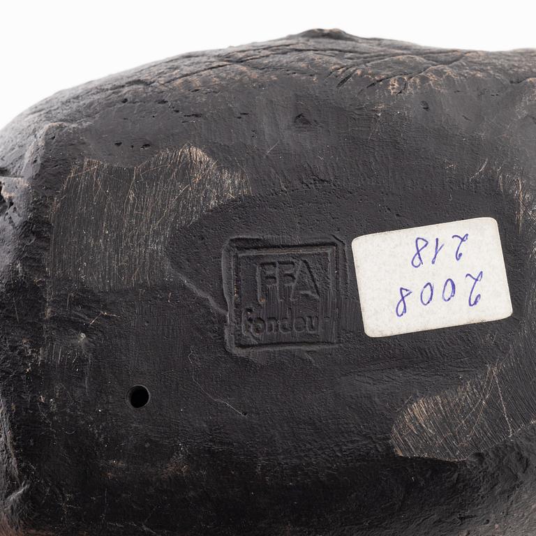 Henrik Allert, sculpture. Signed. Foundry mark. Bronze, total height 14 cm, length 17 cm.