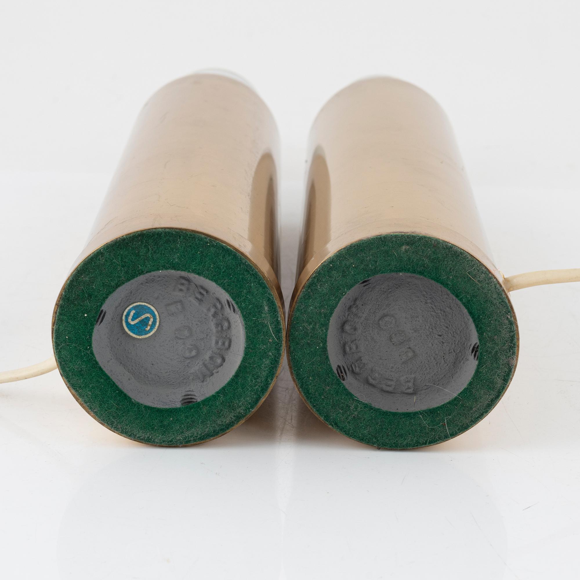 Bordslampor, ett par, modell "B-09", Bergboms.