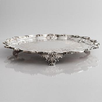 Hands & Son, presenterfat/salver, silver, London 1859.