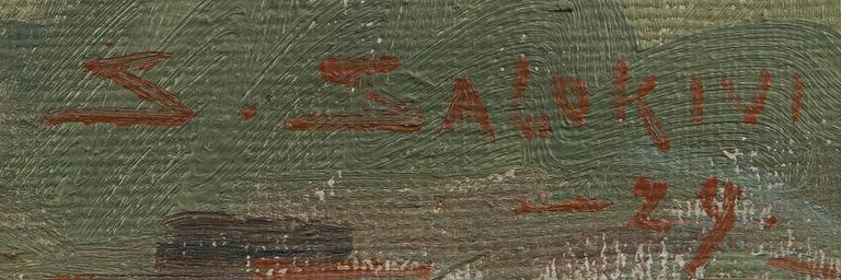 SANTERI SALOKIVI, BOATS BY THE SHORE.