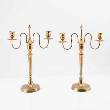 Candelabras a pair Skultuna factory model no. 55 second half of the 1900s.