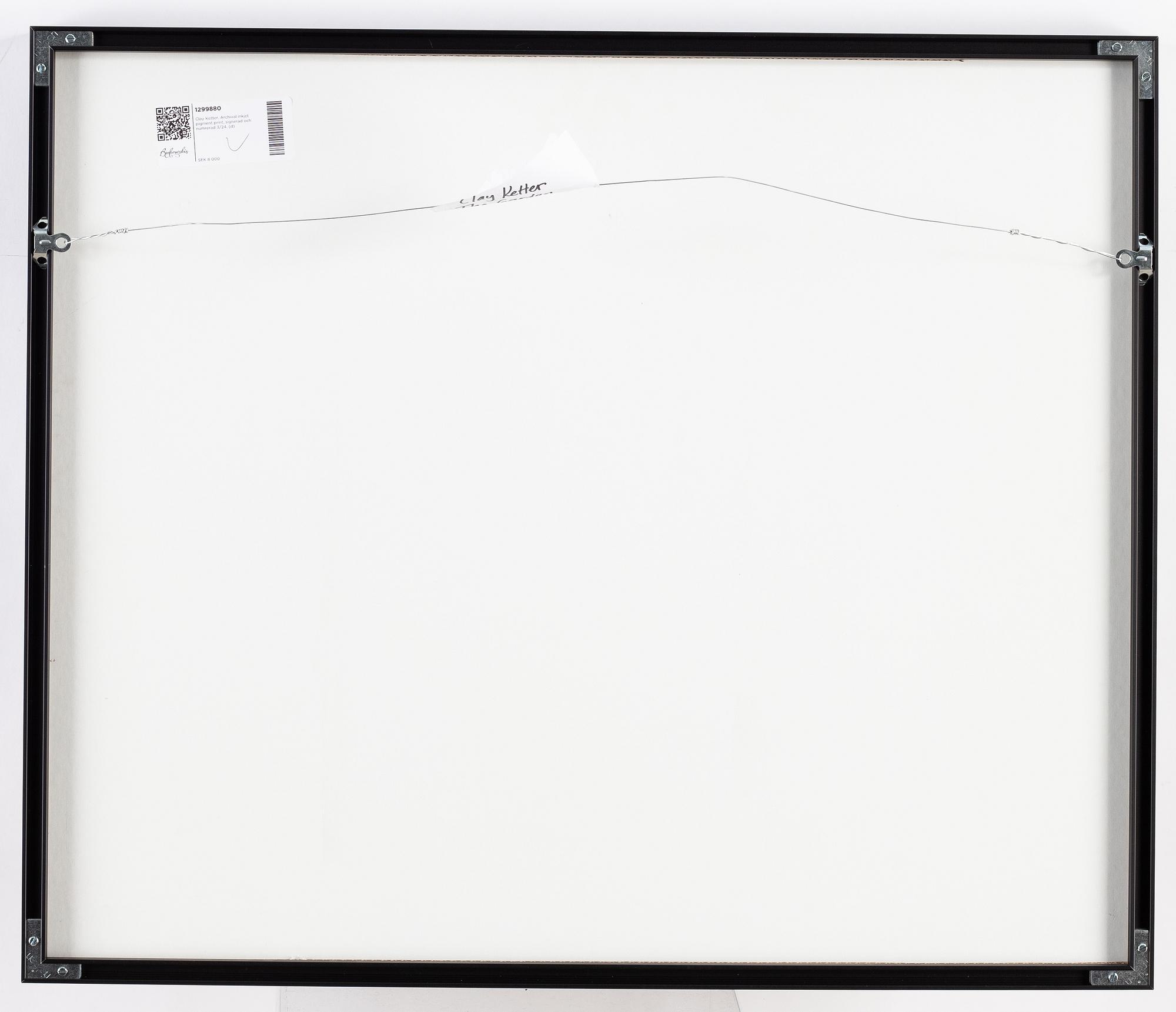 Clay Ketter, Archival inkjet pigment print, signed and numbered 3/24.