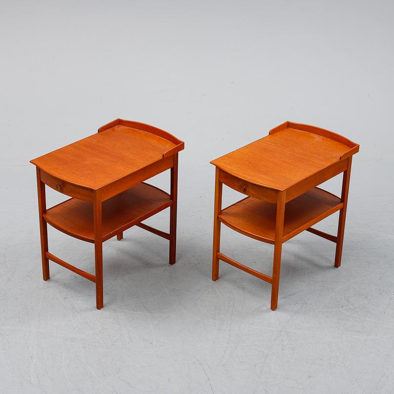Carl Malmsten, a pair of 'Birgitta' bedside tables.