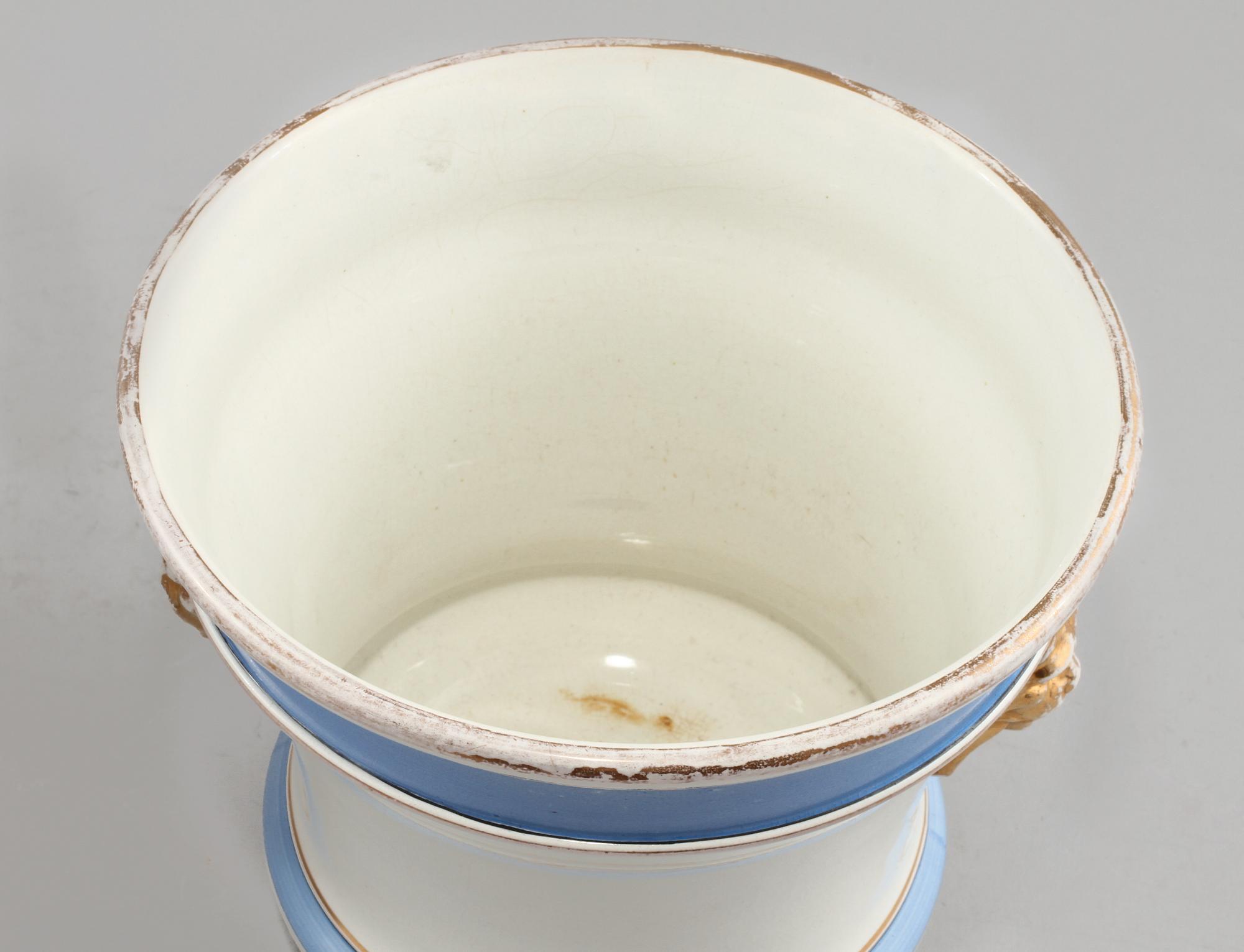 YTTERFODER, ett par, flintgods, Rörstrand, 1800-talets andra hälft.
