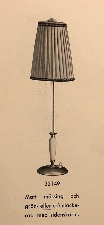 Bertil Brisborg, a pair of table lamps model "32149", Nordiska Kompaniet, 1940s-50s.