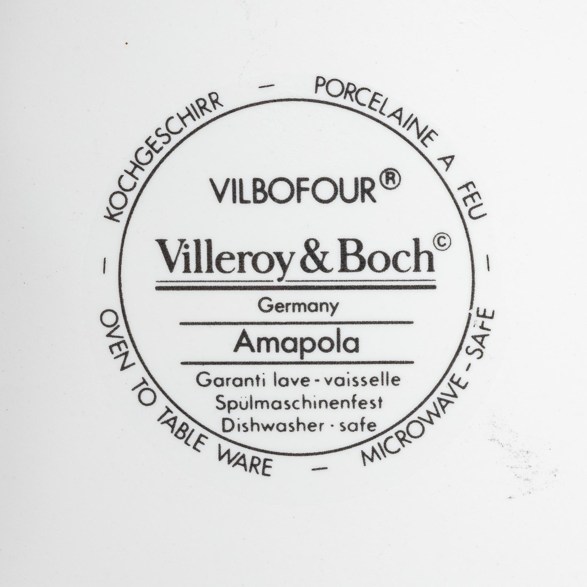 Villeroy & Boch, matservis, 69 delar, "Amapola", Tyskland.