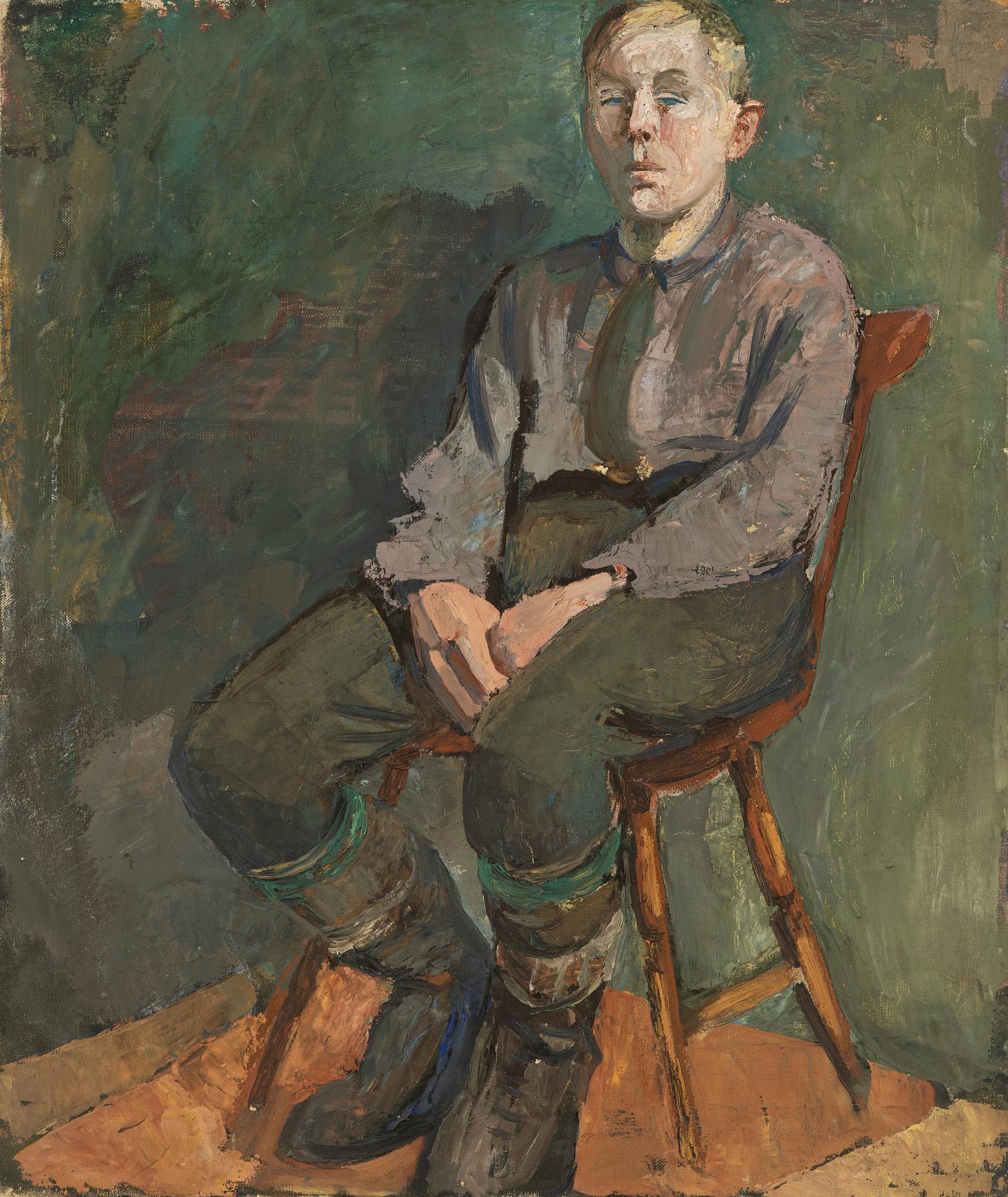 Maj Bring, Seated boy on chair.