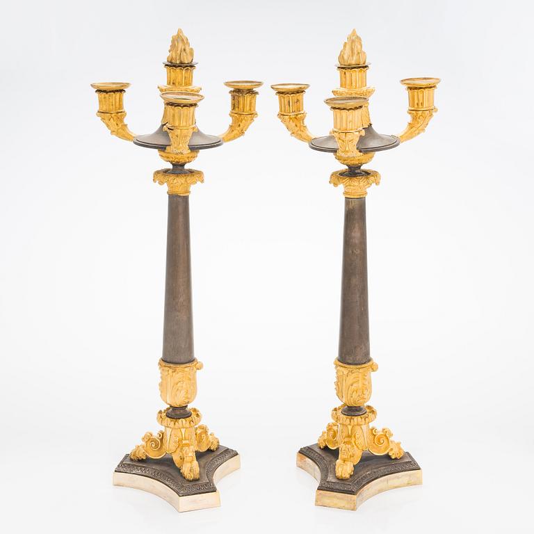 Candelabra pair, late Empire France 1830's.