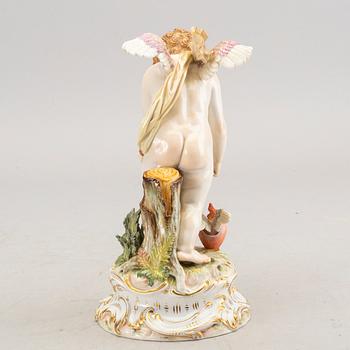 A late 19th century porcelain Meissen figurine.