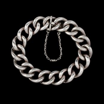 ARMLÄNK, silver, kattfotstämplad, 1900-talets tredje kvartal. Vikt 18 g.