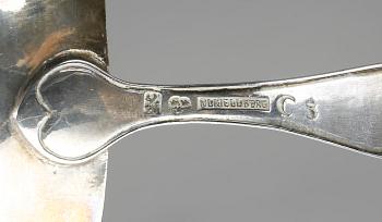 SOPPSLEVAR, 2 st, bland annat otydliga stämplar, Stockholm, 1812. Vikt ca 305 gram.