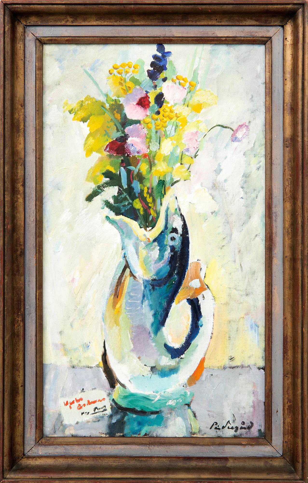 Pär Siegård, Still life, with a motif on the reverse.