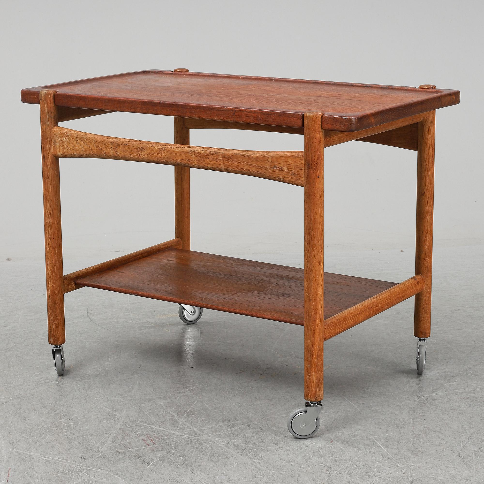 A 1960's teak drink trolley by Hans J Wegner for Andreas Tuck.